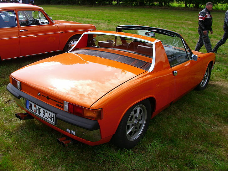 914, 916, autos, klassisch, coupé, deutschland, orange, porsche, HD-Hintergrundbild