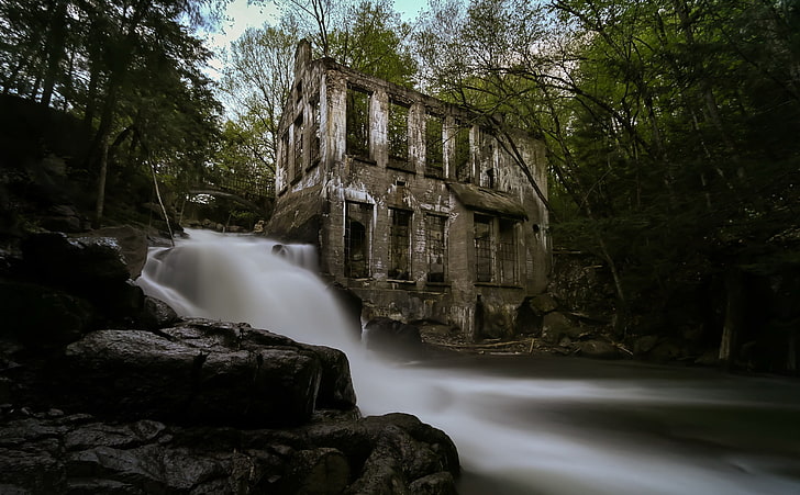 ruina, dom, opuszczony, Tapety HD