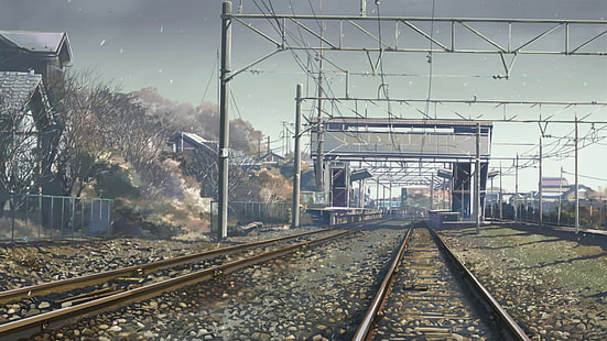 Makoto Shinkai อนิเมะ 5 เซนติเมตรต่อวินาที, วอลล์เปเปอร์ HD HD wallpaper