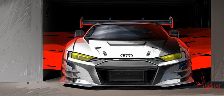 Audi R8 lms GT3 2019, Auto, HD-Hintergrundbild