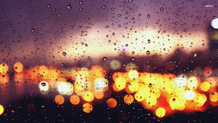 Дъжд, прозорец, дъжд, светлина, фотография, 1920x1080, HD тапет