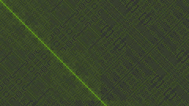 procedural generation, green, HD wallpaper