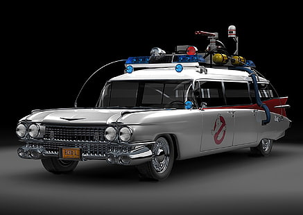 szary Cadillac ElDorado, Ghostbusters, Tapety HD HD wallpaper