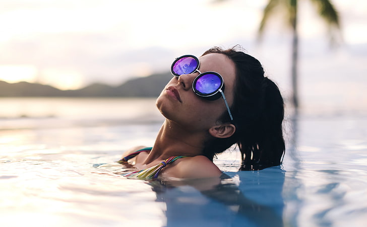 Enjoying Life, Girls, Travel, Girl, People, Summer, Woman, Water, Pool, Tropical, Female, Relax, Holiday, Summertime, sunglasses, Vacation, person, visit, swimmingpool, HD wallpaper