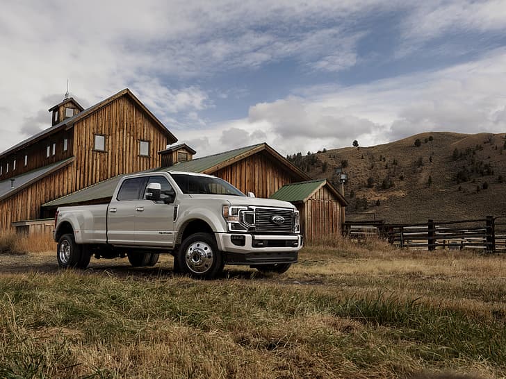 Ford, pickup, Super Duty, F-450, Limited, the house, 2019, F-series, HD wallpaper