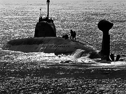 submarino, veículo, Projeto 971 sub./Akula, submarino da classe Akula, militar, HD papel de parede HD wallpaper