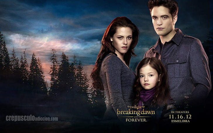 Movie, The Twilight Saga: Breaking Dawn - Part 2, Bella Swan, Edward Cullen, Kristen Stewart, Robert Pattinson, HD wallpaper