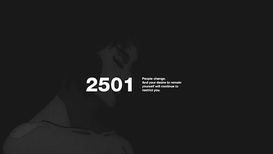2501 숫자 삽화, 조개 속의 유령, 쿠사나기 모토코, 인용문, 미니멀리즘, HD 배경 화면 HD wallpaper