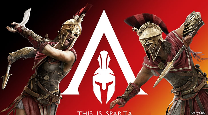 Assassins Creed Odyssey, Alexios, Kassandra, Games, Assassin's Creed, Sparta, Odyssey, videogame, AssassinsCreed, 2018, kassandra, thisissparta, alexios, HD wallpaper