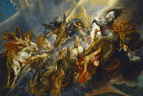 wallpaper keagamaan, gambar, Peter Paul Rubens, mitologi, The Fall Of Phaeton, Pieter Paul Rubens, Wallpaper HD HD wallpaper