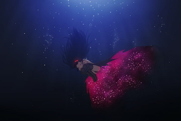 Mahou Shoujo Madoka Magica, Akemi Homura, Anime Girls, Underwater, mahou shoujo madoka magica, akemi homura, anime girls, underwater, 2000x1333, HD wallpaper