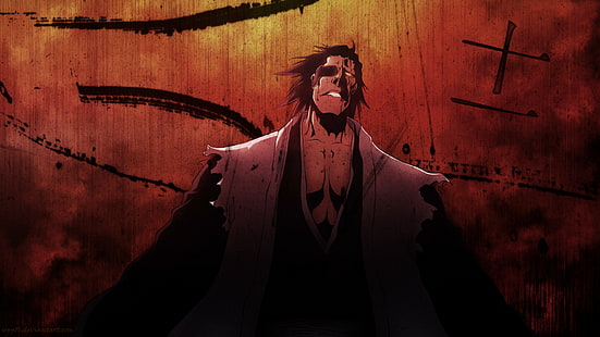 Ilustrasi karakter Bleach, Bleach, Anime, Kenpachi Zaraki, Wallpaper HD HD wallpaper