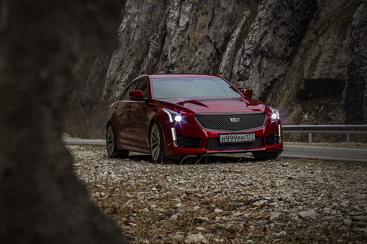 mountains, tower, cadillac, moutain, cts-v, ingushetia, cadillac cts, cadillac cts-v, HD wallpaper