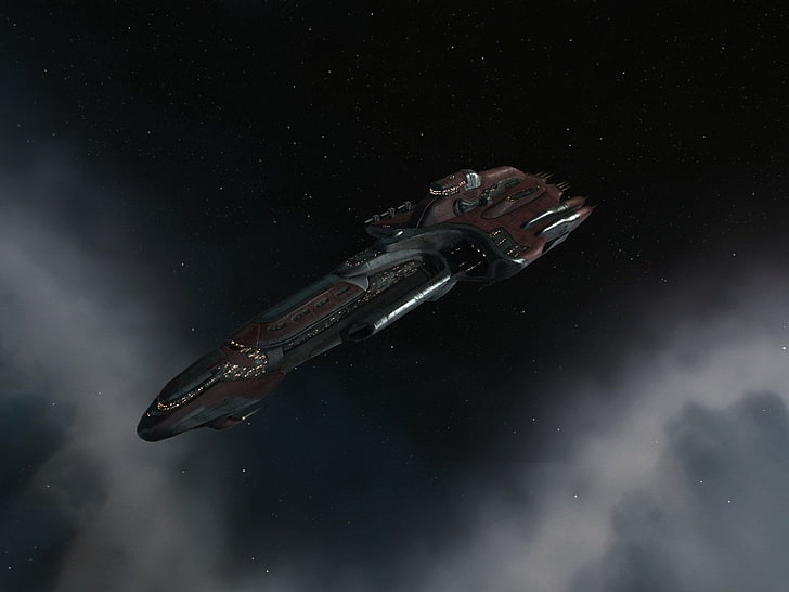 schwarze und braune Raumschiffillustration, Sciencefiction, Raumschiff, HD-Hintergrundbild
