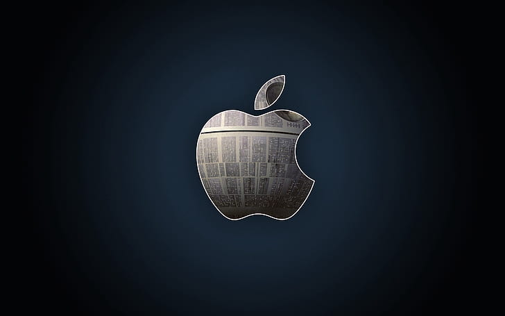 apple, mac, logotyp, metall, hi-tech, HD tapet