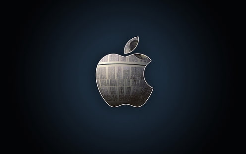 apple, mac, logotyp, metall, hi-tech, HD tapet HD wallpaper