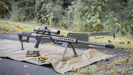 armas, arma, Barrett, rifle de francotirador, M82A1, Fondo de pantalla HD HD wallpaper