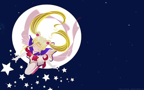 аниме блондинка Sailor Moon аниме Sailor Moon HD Art, аниме, девушка, милая, луна, блондинка, темная, HD обои HD wallpaper