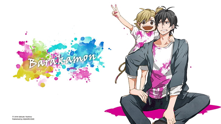 Mädchen neben einem sitzenden Mann Barakamon Anime digitale Tapete, Barakamon, Anime, Anime Jungen, Handa Seishuu, Kotoishi Naru, Anime Mädchen, HD-Hintergrundbild