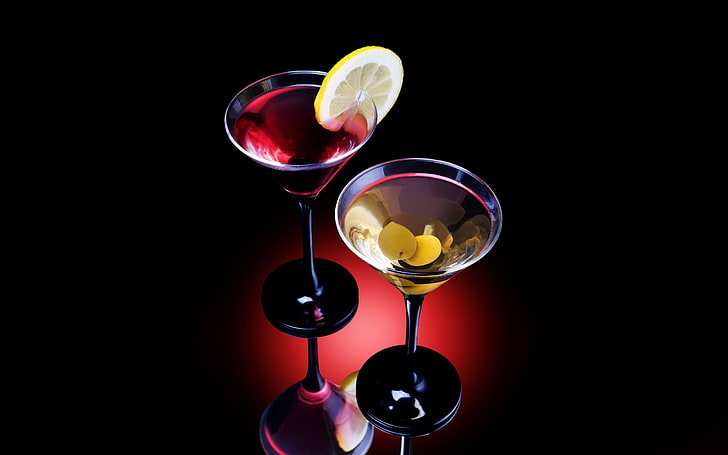 bere, cocktail, bicchiere, Sfondo HD