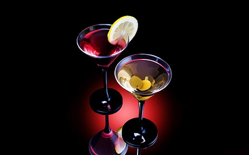 drink, cocktails, drinking glass, HD wallpaper HD wallpaper