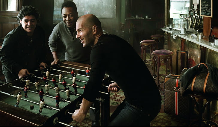 Bar, Diego Maradona, Louis Vuitton, Pelé, Zinedine Zidane, HD-Hintergrundbild