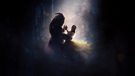 женщины, Минотавр, танцы, желтое платье, мифология, Красавица и чудовище, HD обои HD wallpaper