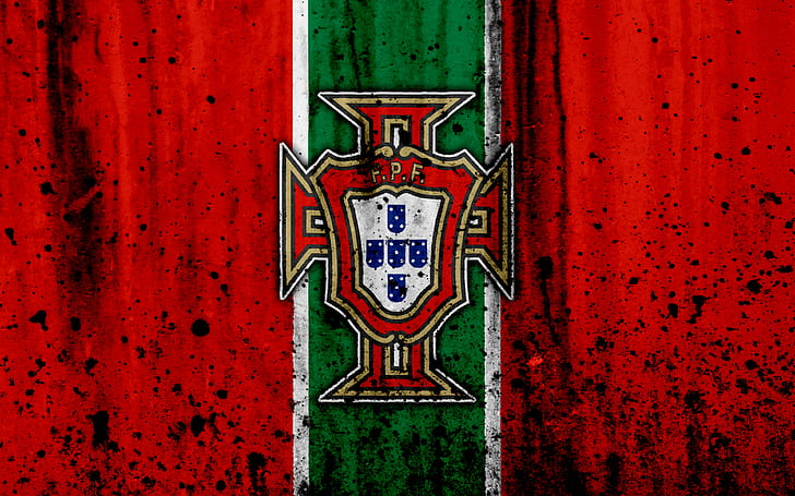 Calcio, Portogallo Nazionale di calcio, emblema, logo, Portogallo, Sfondo HD