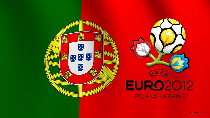 красный и желтый логотип Галатасарай, Португалия, Евро-2012, HD обои