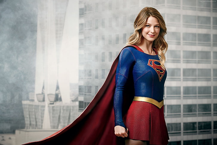 Melissa Benoist, 2 temporada, Mejor serie de TV, Supergirl, Fondo de pantalla HD