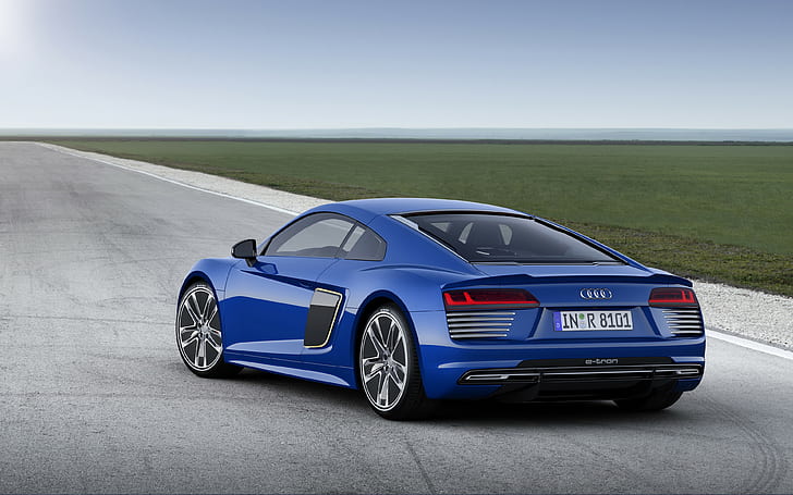 Audi R8, car, vehicle, Super Car, electric car, blue cars, Audi R8 Type 4S, Audi R8 e-tron, HD wallpaper