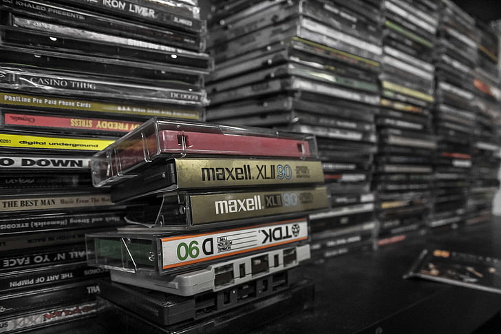Audio, Kassetten, CDs, HD-Hintergrundbild