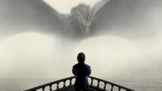Game of Thrones Tyrion and Drogon, Game, Thrones, Tyrion, Drogon, HD тапет HD wallpaper