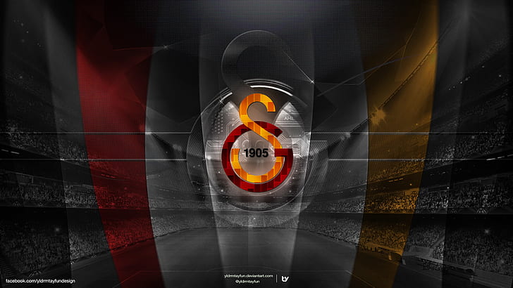 HD wallpaper Galatasaray logo Galatasaray SK soccer black background   Wallpaper Flare