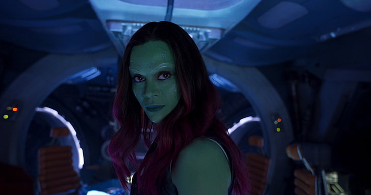 Película, Guardianes de la galaxia vol.2, Gamora, Zoe Saldana, Fondo de pantalla HD
