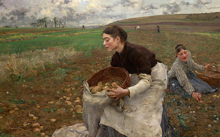 October, 1878, French painter, oil on canvas, National Gallery of Victoria, Jules Bastien-Lepage, HD wallpaper