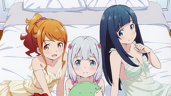 Anime, EroManga-Sensei, Megumi Jinno, Sagiri Izumi, Tomoe Takasago, Tapety HD HD wallpaper
