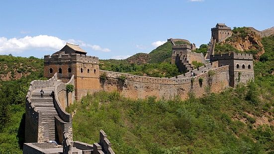Китай, Великая китайская стена, Азия, Великая китайская стена, Великая китайская стена, Великая китайская стена, Луаньпин, крепость, HD обои HD wallpaper