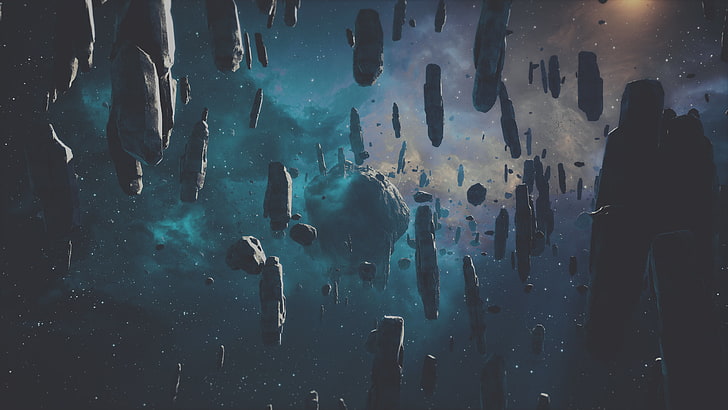 Rocks Wallpaper, Everspace, Weltraum, Asteroid, Asteroiden, Screenshot, HD-Hintergrundbild