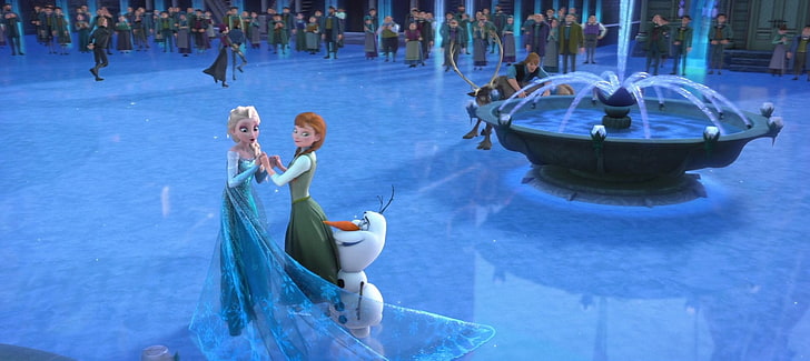 Movie, Frozen, Anna (Frozen), Elsa (Frozen), Frozen (Movie), Kristoff (Frozen), Olaf (Frozen), Sven (Frozen), HD wallpaper