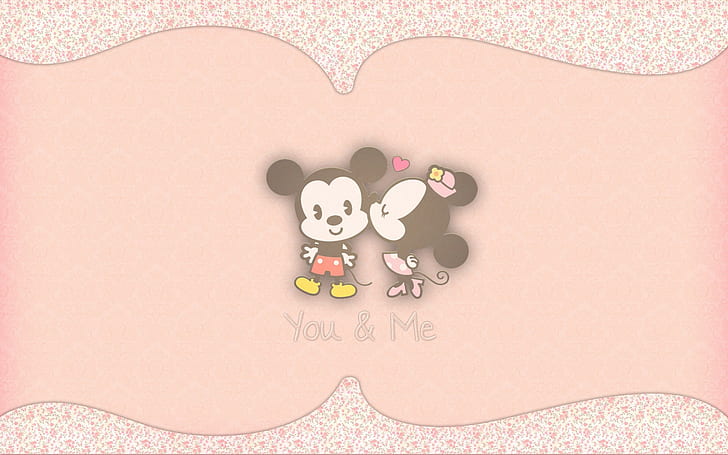 love, Mickey Mouse, Minnie Mouse, artwork, HD wallpaper