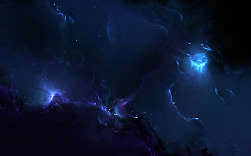 Galaktisches Zentrum der Milchstraße, Galaxie, Starkiteckt, Raumkunst, Nebel, Raum, digitale Kunst, HD-Hintergrundbild HD wallpaper