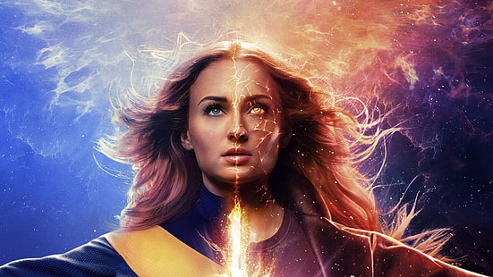  Movie, Dark Phoenix, Jean Grey, Sophie Turner, X-Men, X-Men: Dark Phoenix, HD wallpaper HD wallpaper