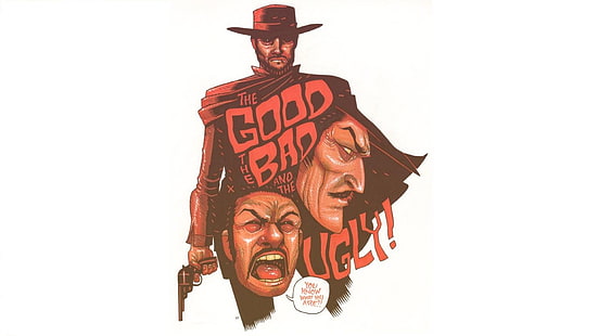The Good The Bad and the Ugly wallpaper, The Good, the Bad and the Ugly, Clint Eastwood, western, minimalism, movies, HD wallpaper HD wallpaper
