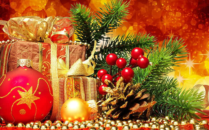 جميل ترتيب عيد الميلاد - عطلات HD Wallpa .. ، مجموعة ديكور عيد الميلاد، خلفية HD