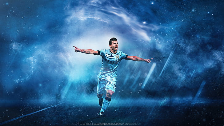 Soccer, Sergio Agüero, Manchester City F.C., HD wallpaper
