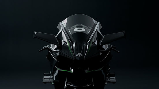 Kawasaki, Kawasaki Ninja, motocicleta, automovilismo, ninja H2, Fondo de pantalla HD HD wallpaper
