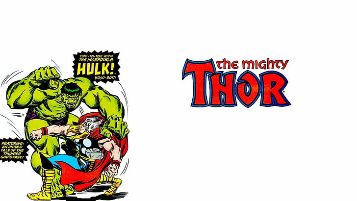 Komiksy, Potężny Thor, Hulk, Thor, Tapety HD
