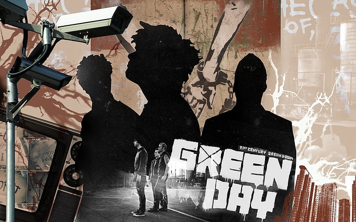 Дигитален тапет Green Day, музика, пънк, група, рок, алтернатива, разбивка на 21-ви век, Green Day, HD тапет
