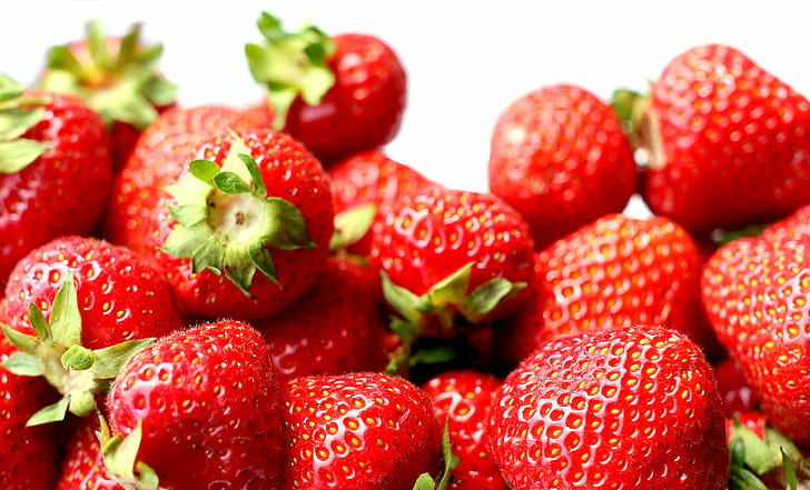 Jordgubbar frukt makrofotografering, jordgubbar, jordgubbar, Jordgubbar, Jordgubbe, makrofotografering, Vitamin, Vitaminer, Friska, Röd röta, Mat, Essen, Frukt, Frukt, Obst, röd, friskhet, mogen, bärfrukt, organisk, närbild, natur, sommar, gourmet, HD tapet